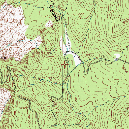 Topographic Map of Grimes Creek, UT