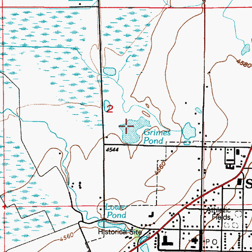 Topographic Map of Grimes Pond, UT