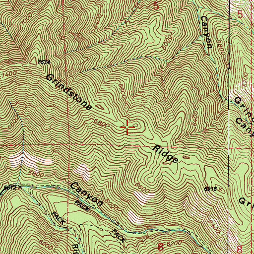 Topographic Map of Grindstone Ridge, UT