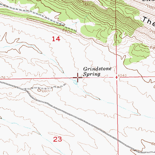 Topographic Map of Grindstone Spring, UT