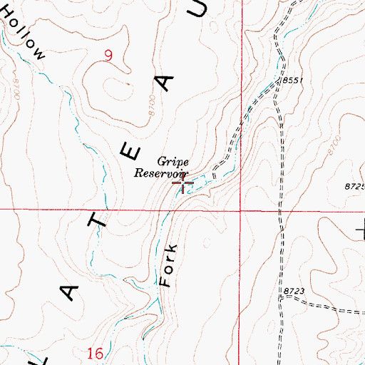Topographic Map of Gripe Reservoir, UT