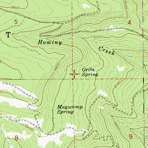 Topographic Map of Grits Spring, UT