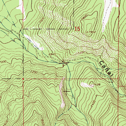 Topographic Map of Grizzly Gulch, UT