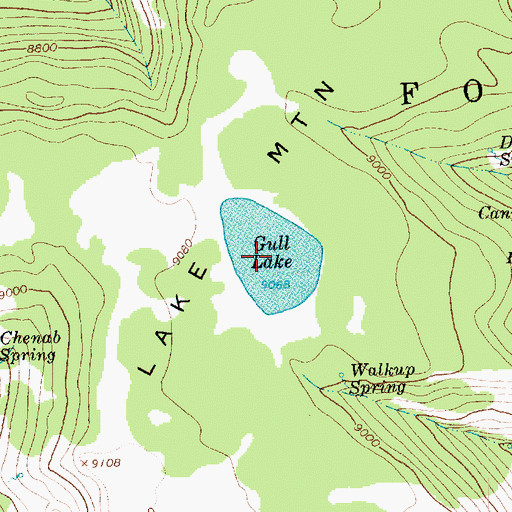 Topographic Map of Gull Lake, UT