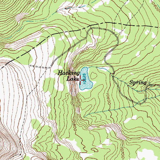 Topographic Map of Hacking Lake, UT