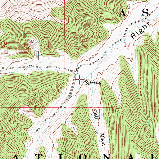 Topographic Map of Half Moon Creek, UT