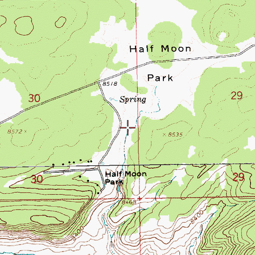 Topographic Map of Half Moon Park, UT