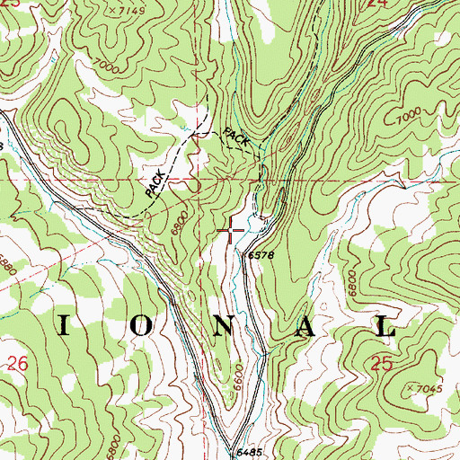 Topographic Map of Halls Fork, UT