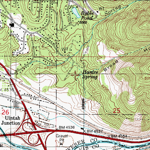 Topographic Map of Hamre Spring, UT
