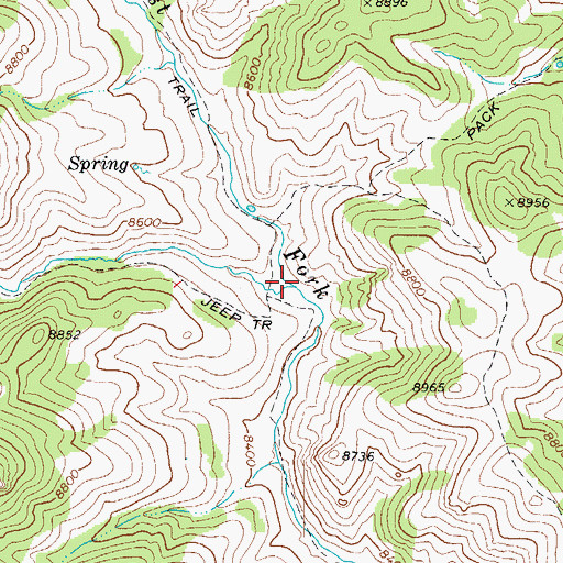 Topographic Map of Hancock Creek, UT