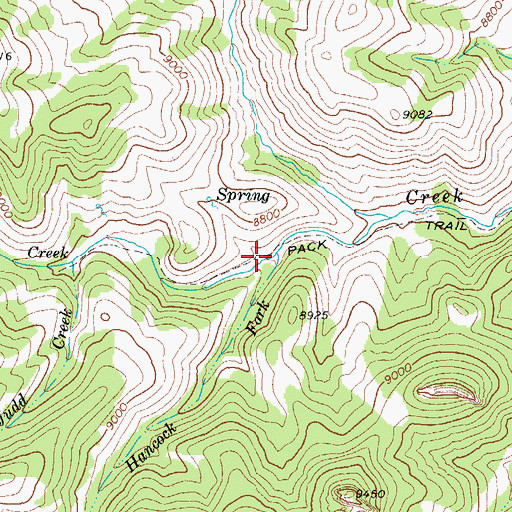 Topographic Map of Hancock Fork, UT