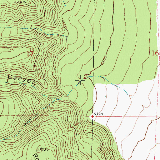 Topographic Map of Hans Pumpernickle Canyon, UT