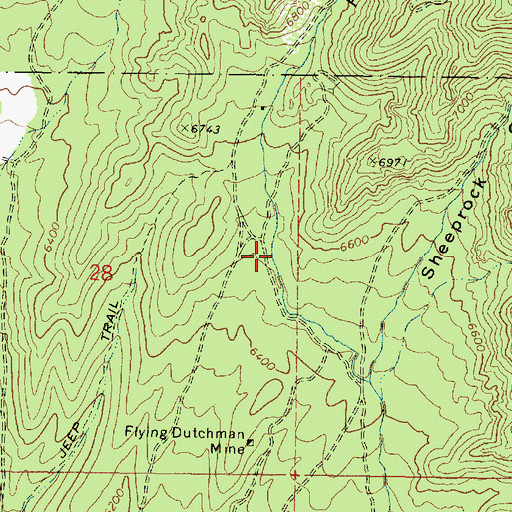 Topographic Map of Hard to Beat Canyon, UT