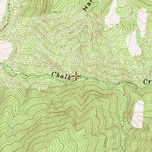 Topographic Map of Hardscrabble Canyon, UT