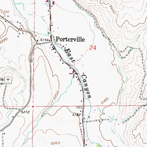 Topographic Map of Hardscrabble Creek, UT