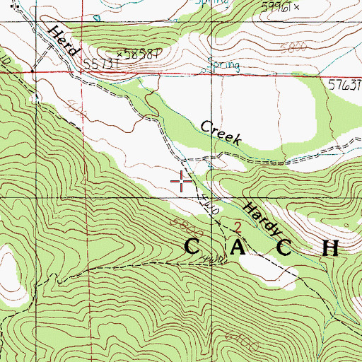 Topographic Map of Hardy Hollow, UT