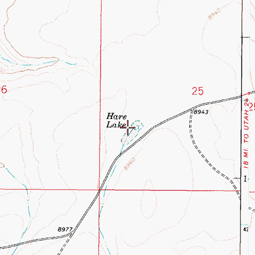 Topographic Map of Hare Lake, UT