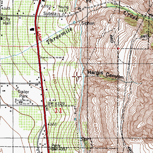 Topographic Map of Hargis Canyon, UT
