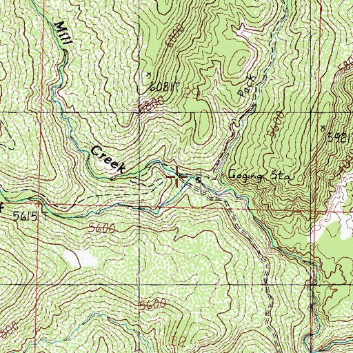 Topographic Map of Harmon Creek, UT