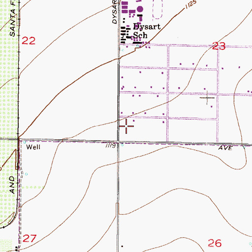 Topographic Map of Dysart Elementary School, AZ