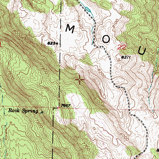 Topographic Map of Harmony Mountains, UT