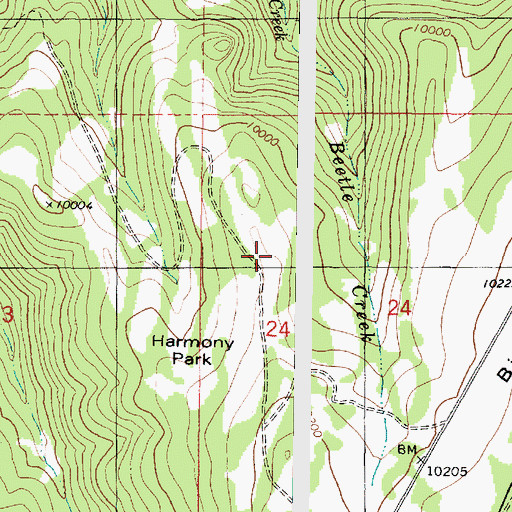 Topographic Map of Harmony Park, UT