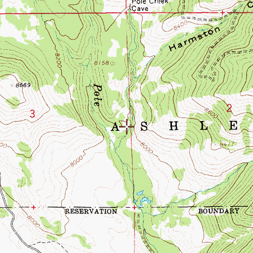 Topographic Map of Harmston Canyon, UT