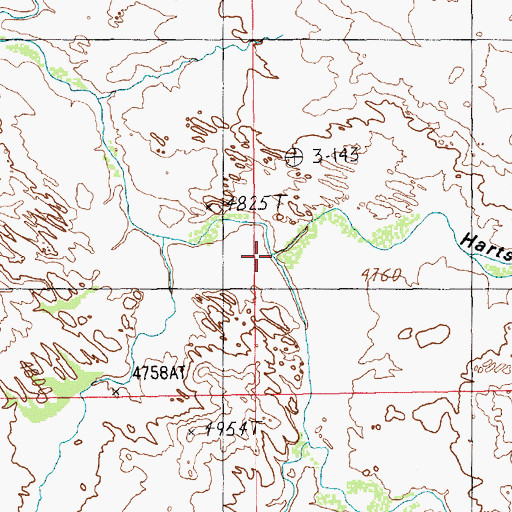 Topographic Map of Harts Draw, UT
