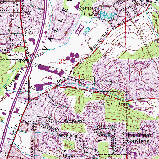 Topographic Map of Eldorado Park, AL