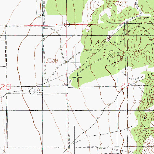 Topographic Map of Hartleys Canyon, UT