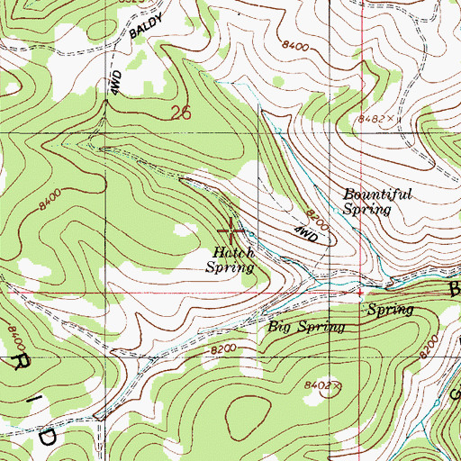 Topographic Map of Hatch Spring, UT