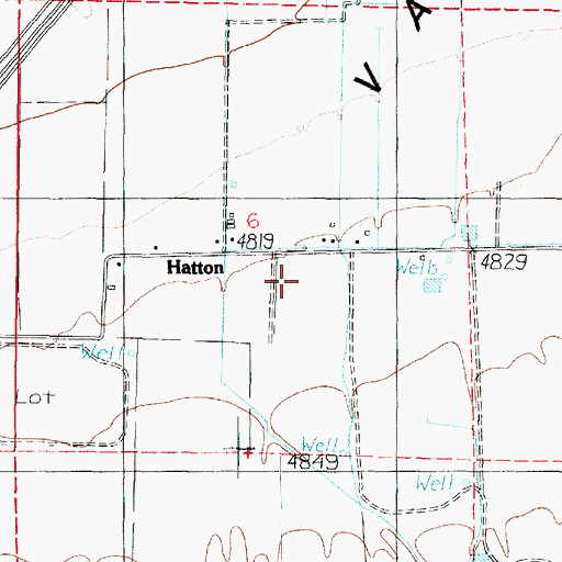 Topographic Map of Hatton, UT