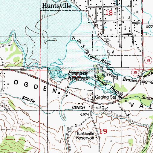 Topographic Map of Hawkins Creek, UT
