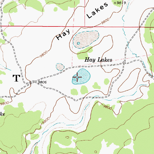 Topographic Map of Hay Lakes, UT