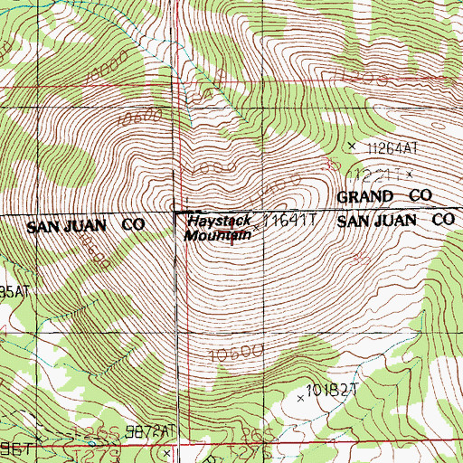 Topographic Map of Haystack Mountain, UT