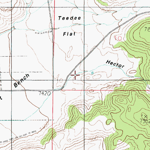 Topographic Map of Hector Hollow, UT