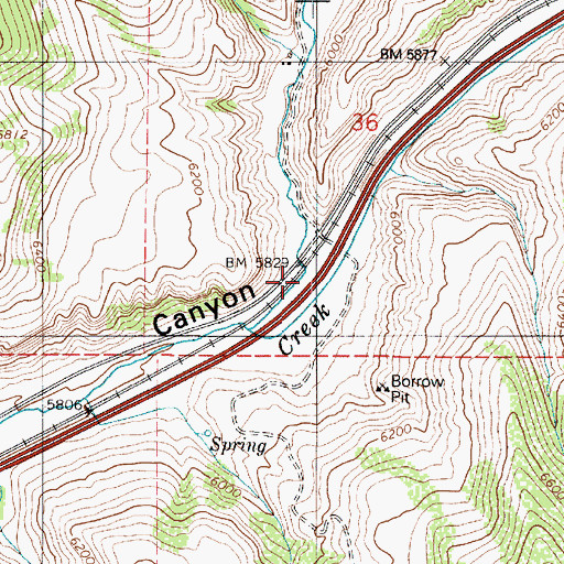 Topographic Map of Heiners Creek, UT