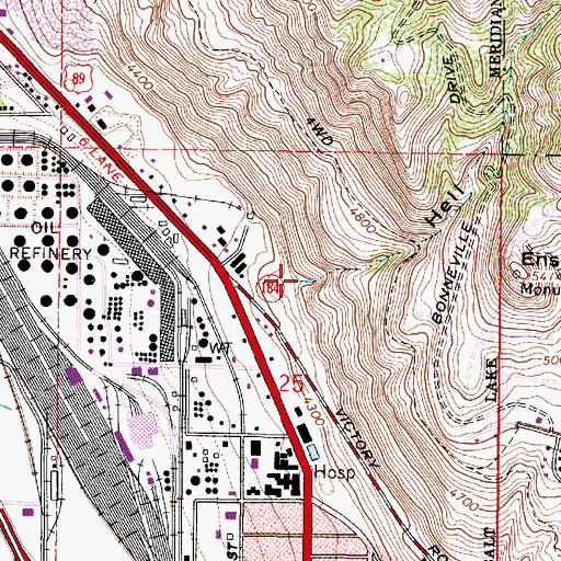Topographic Map of Hell Canyon, UT