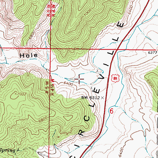 Topographic Map of Hell Hole, UT