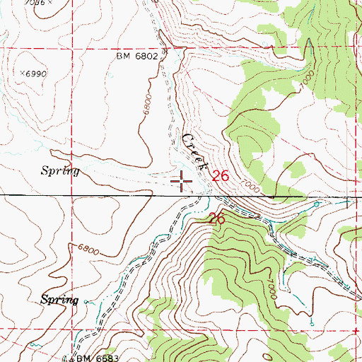 Topographic Map of Hells Hollow, UT