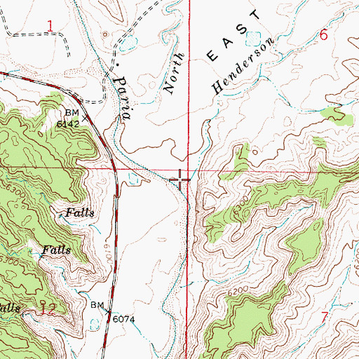 Topographic Map of Henderson Creek, UT