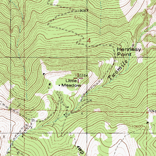 Topographic Map of Hennessy Point, UT