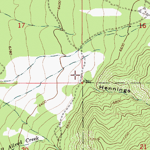 Topographic Map of Hennings Canyon, UT