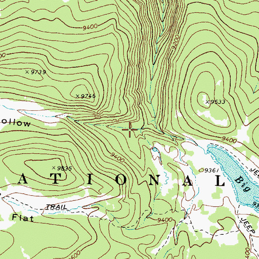 Topographic Map of Henries Hollow, UT