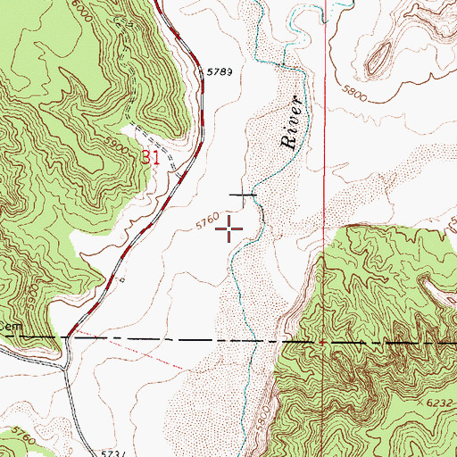 Topographic Map of Henrieville Creek, UT