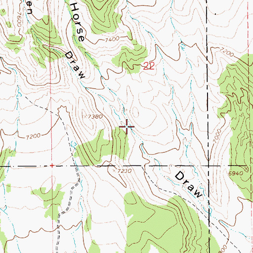 Topographic Map of Henry Olsen Draw, UT