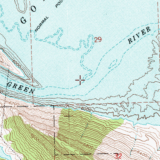 Topographic Map of Henrys Fork, UT