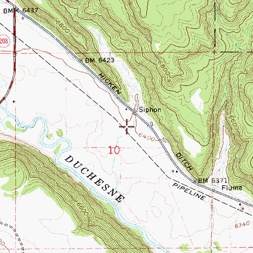 Topographic Map of Hicken Hollow, UT
