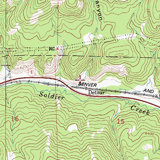 Topographic Map of Hicks Canyon, UT