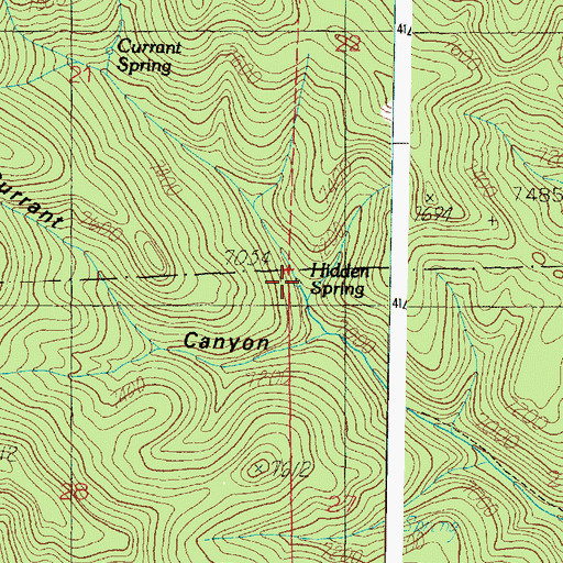 Topographic Map of Hidden Spring, UT
